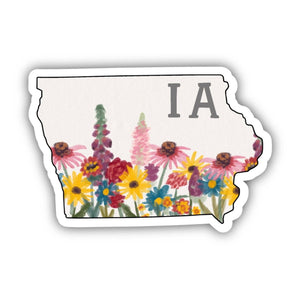 Iowa Floral sticker