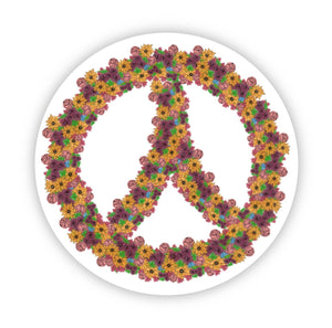 Floral Peace Sign sticker